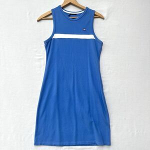 VTG Tommy Hilfiger Sport Bodycon Racerback Dress, Women’s Y2K 90s‎ USA flag logo